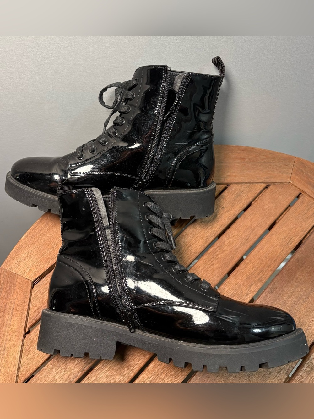 Shiny Combat Boots